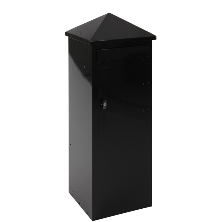 Staande brievenbus, 390x390x1080mm, zwart, VB 441010 - 0