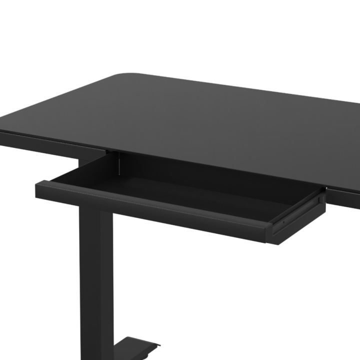 Elektrische zit/sta thuiswerkplek, bureau 114,5x59cm, zwart - 2