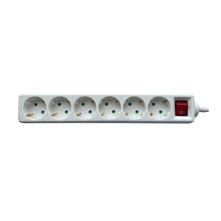 Stekkerdoos brasq  6 voudig 1.4 meter wit(8742616) - 0