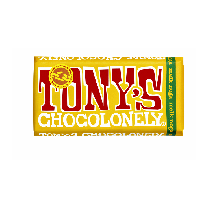 Tony's Chocolonely, chocolade, 180 gram, melk noga, nlrmn180 (1 stuk) - 0