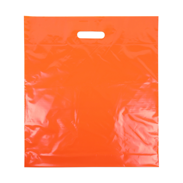 Draagtas, 45x50+2x4cm, ldpe, dkt, oranje (400 stuks) - 0