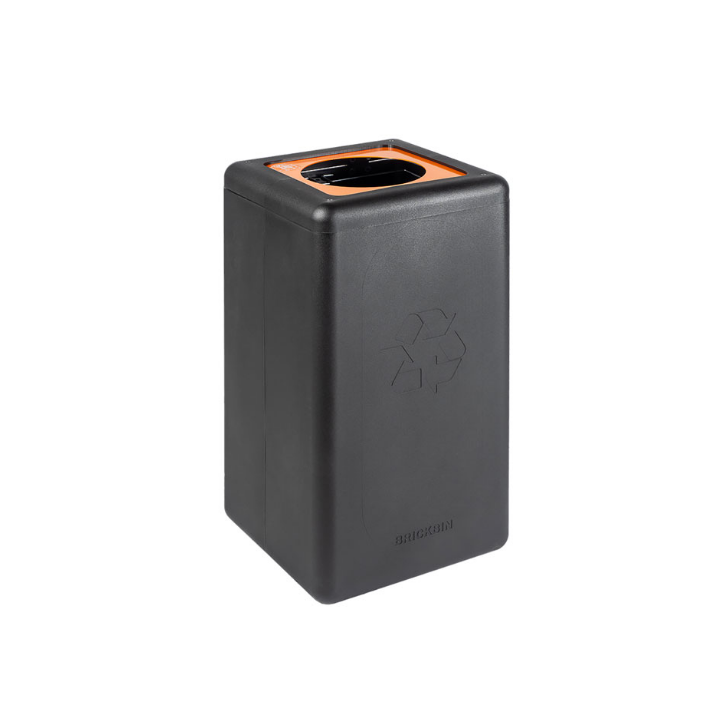 Brickbin, modulaire afvalscheidingsbak, 65 liter, zwart, VB 192458 | plastic - 0