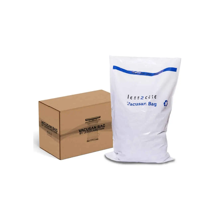 Vacuum, fleece, zak, PA/PE, 60.5x100cm, wit (100 stuks) - 0