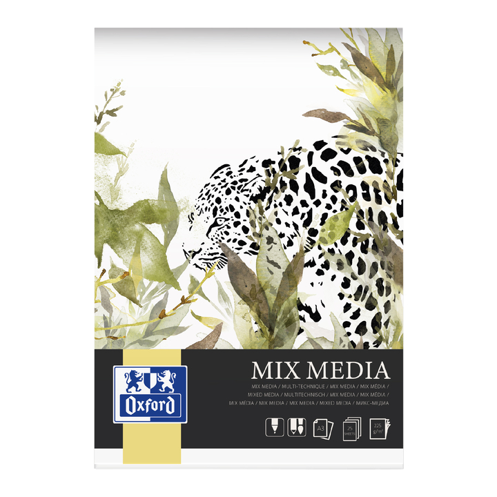 Tekenblok oxford mix media a3 25vel 225gr(400166124) - 0