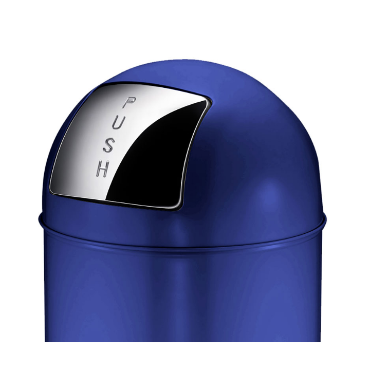 Pushcan, afvalbak met binnenbak, 40 liter, blauw, VB 405550 - 1