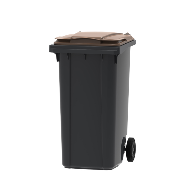 Rolcontainer, 240 liter, grijs/bruin, VB 240000 - 0