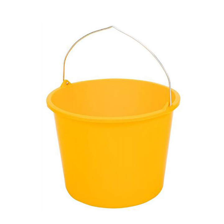 Ronde bouwemmer, 12 liter, geel, VB 125000 (1 stuk) - 0