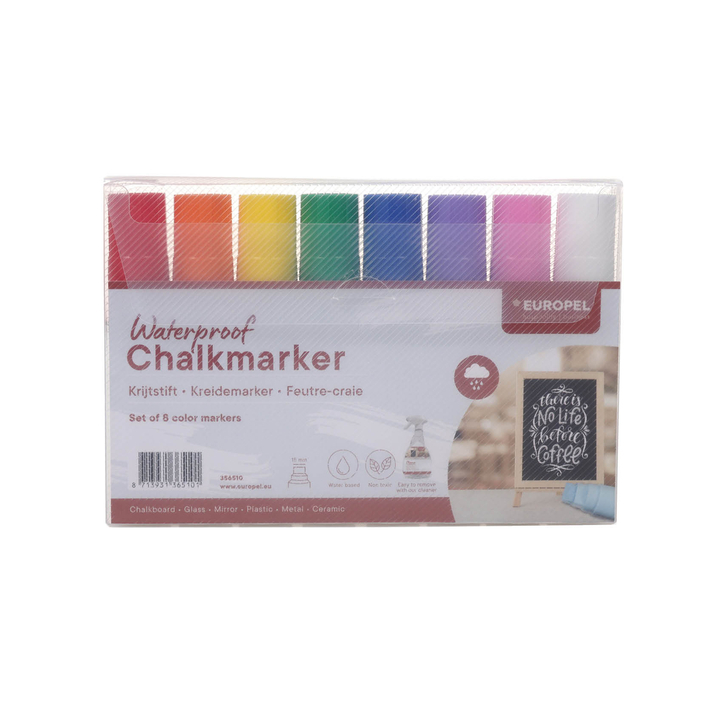 Krijtstift europel watervast 15mm ass 8 stuks(356510) - 1