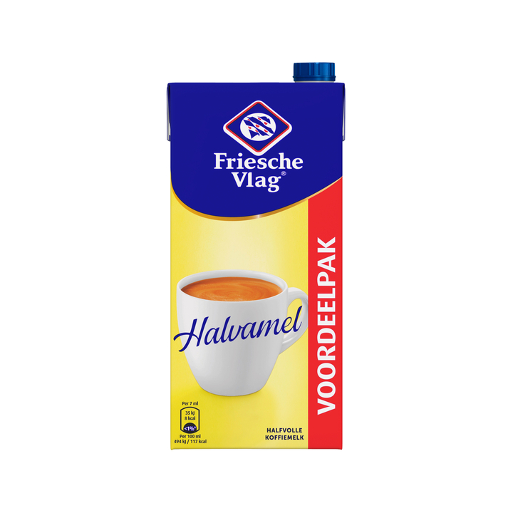 Friesche Vlag, koffiemelk, 930 ml, halvamel, 412676 (1 stuk) - 0