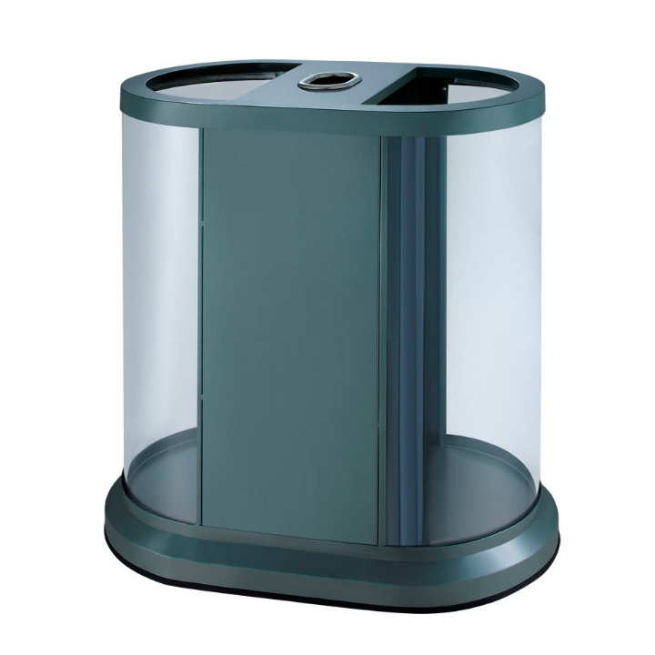 Zakhouder, 2x50 liter, transparant/zwart, VB 667840 - 0