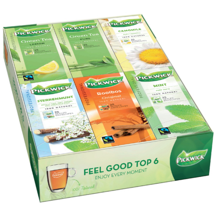 Pickwick Professional, thee, 2 gram, feel good top 6, 4016929 (6 pakken á 25 stuks) - 1