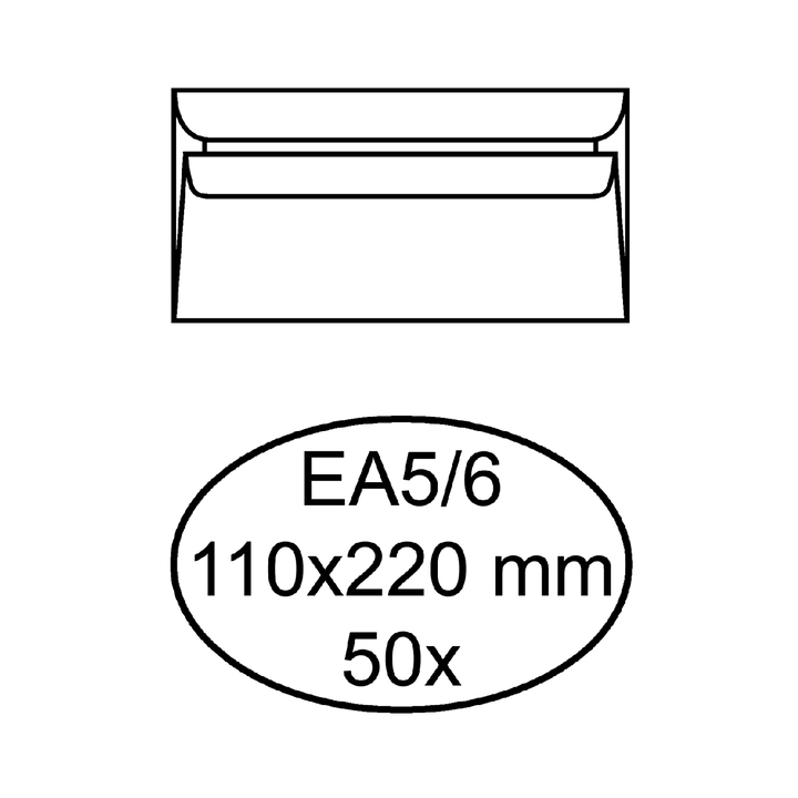 Envelop quantore bank ea5/6 110x220 80gr zk wit(158125) - 0