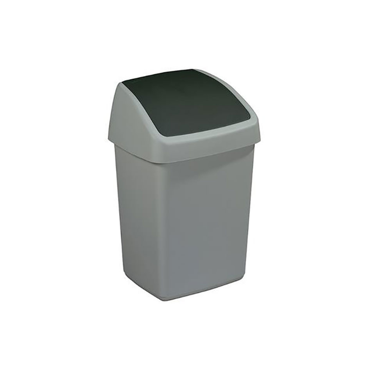Delta, swingafvalbak, 10 liter, grijs/zwart, VB 133105 - 0