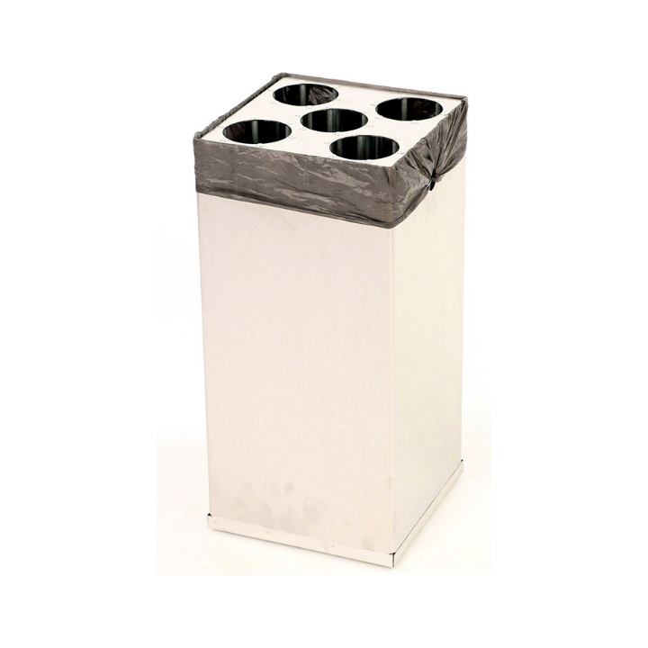 Carro, binnenbak met bekerinzet voor afvalbak 55 liter, aluminium, VB 719761 - 1