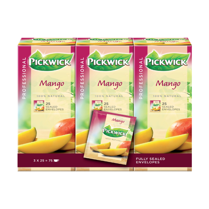 Pickwick Professional, thee, 1.5 gram, mango, 4016834 (25 stuks) - 0