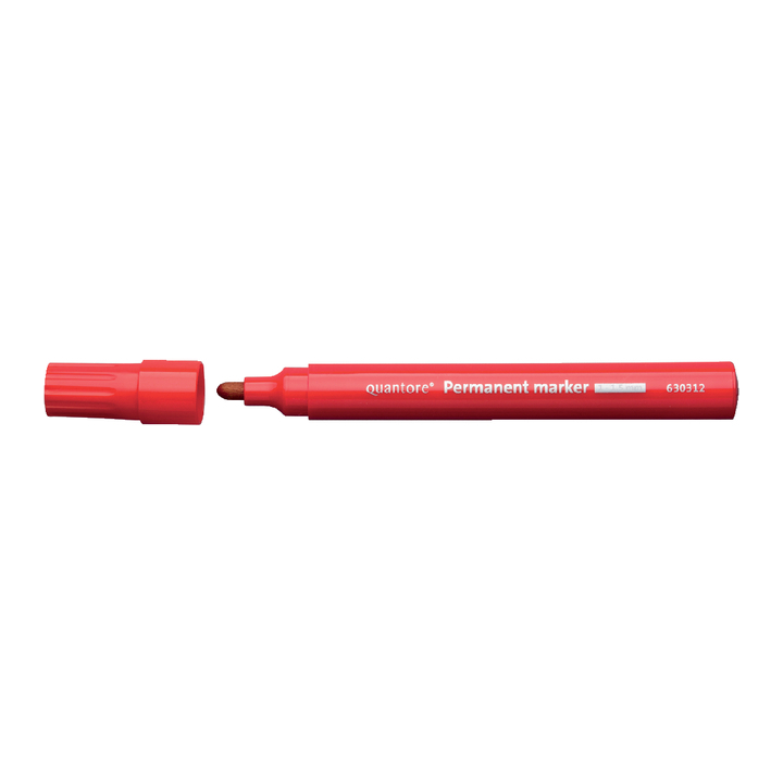 Quantore, permanent marker, 1-1.5mm rond, rood - 0