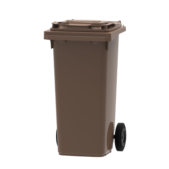Mini-rolcontainer, 120 liter, bruin, VB 120000 - 0
