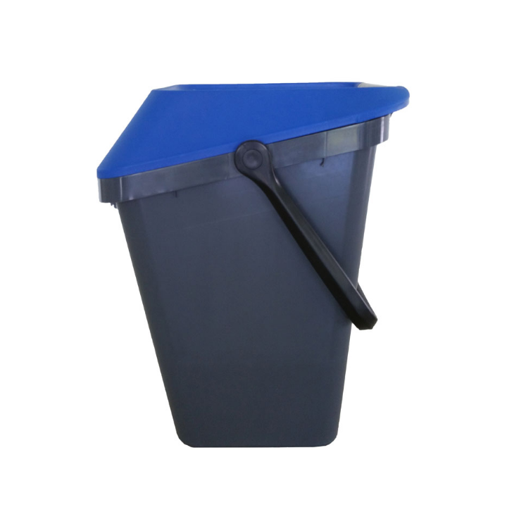 Easymax, stapelbare afvalbak, 45 liter, grijs/blauw, VB 187904 - 1