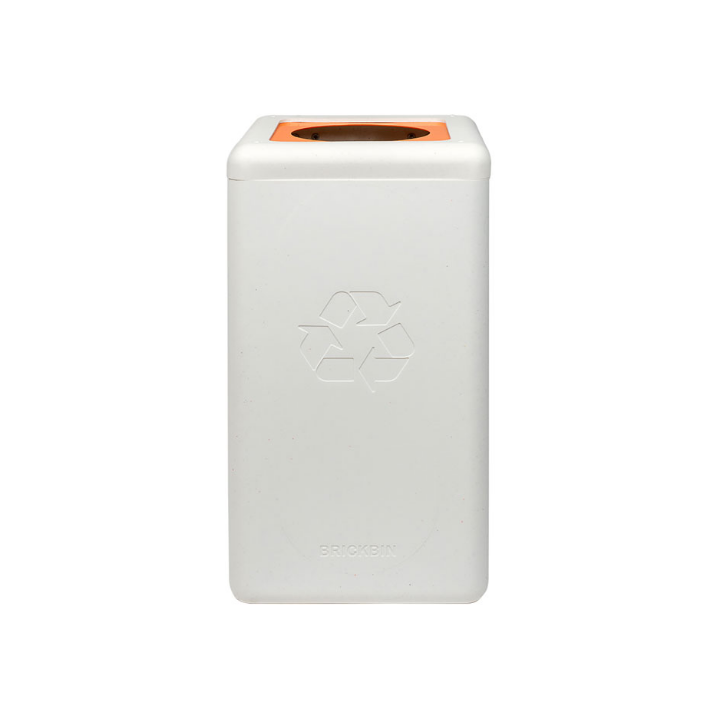 Brickbin, modulaire afvalscheidingsbak, 65 liter, wit, VB 192410 | plastic - 1