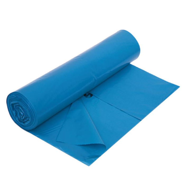 Vuilniszak | HDPE | 80x110cm | 140 Liter | T25 | Blauw (15 rollen x 20 zakken) - 0
