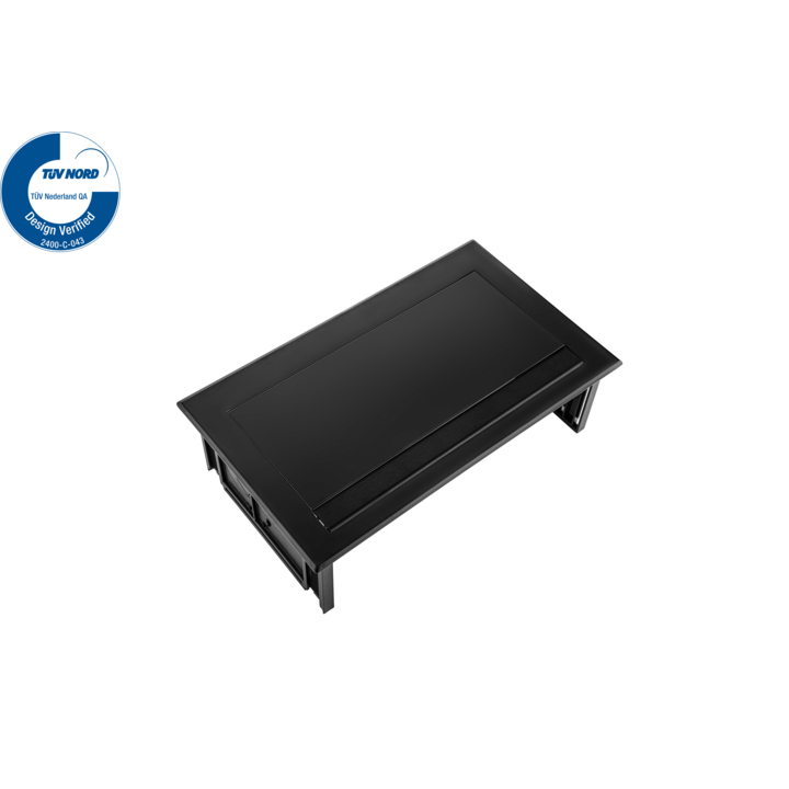 Filex, Power Desk In, 2x 230V, 2x USB, 1x keystone, zwart - 2