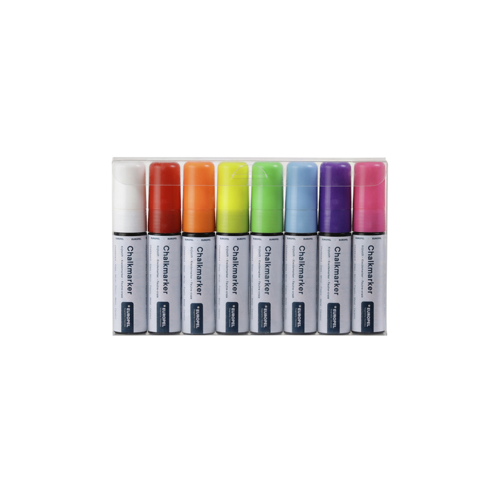 Krijtstift europel 15mm assorti etui 8 stuks(356500) - 0