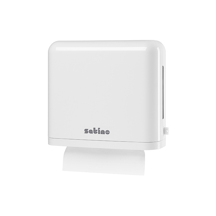 Satino by WEPA | Interfold Handdoek Dispenser | Klein | PT2 | Wit | 331030 - OP=OP AANBIEDING - 0