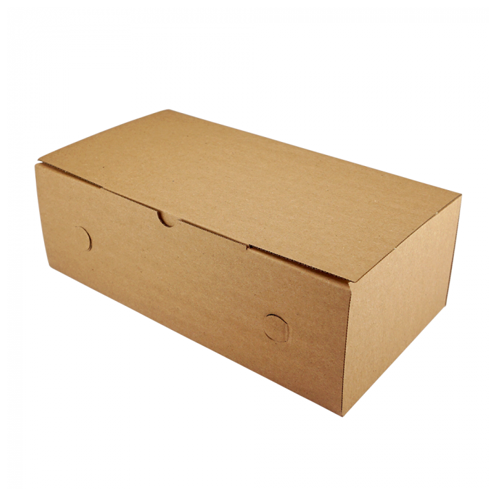 Pizza calzone, 30x16x10cm, bruin kraft, onbedrukt (200 stuks - 0