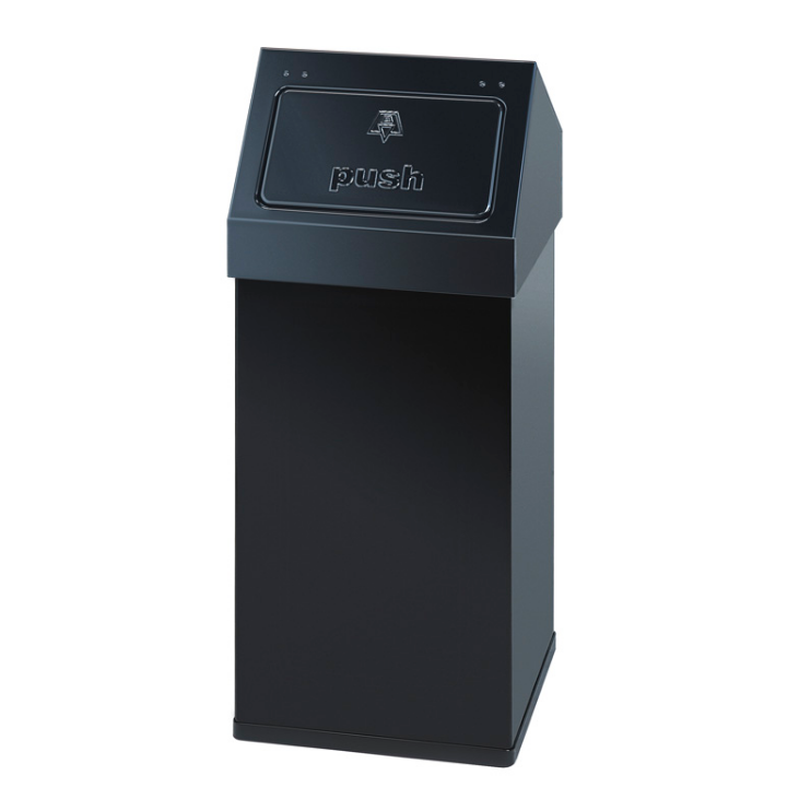Carro-Push, afvalbak, 55 liter, zwart, VB 950100 - 0
