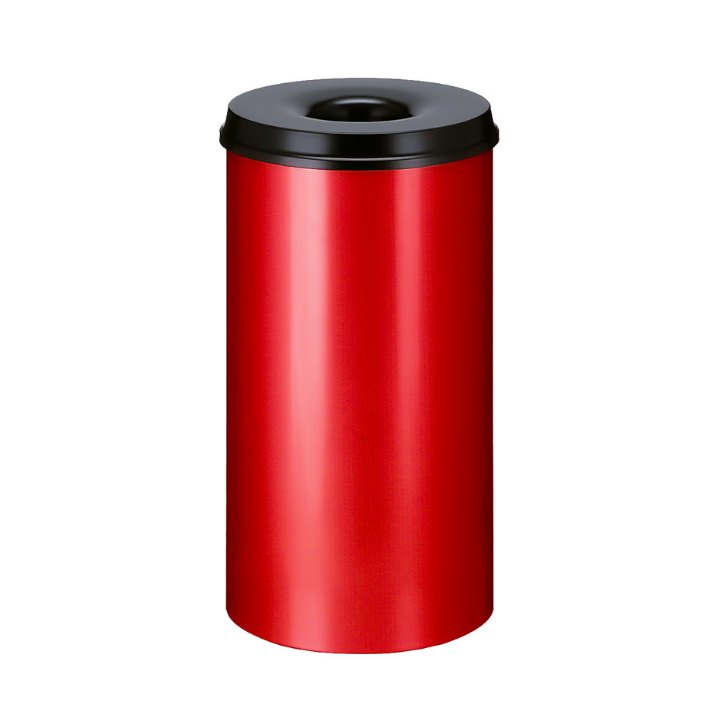 Metalen papierbak, vlamdovend, 50 liter, rood, VB 105000 - 0