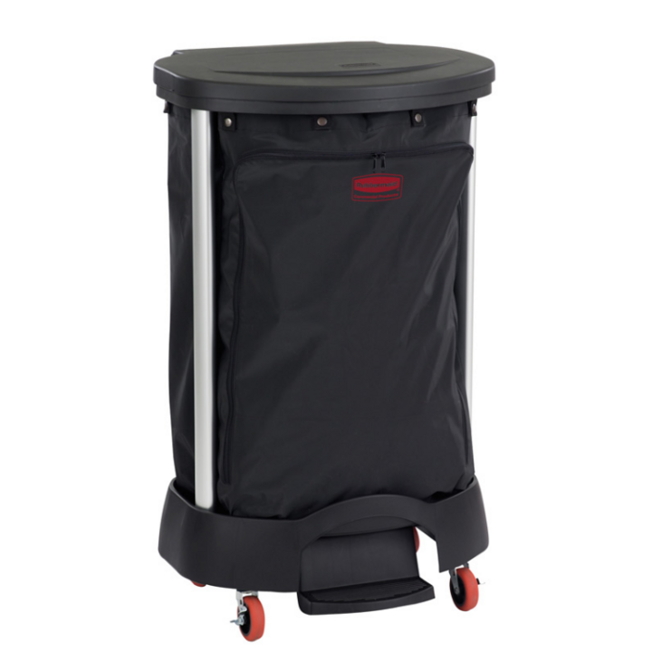 Rubbermaid, verrijdbare wasmand, zwart, VB 006300 - 1