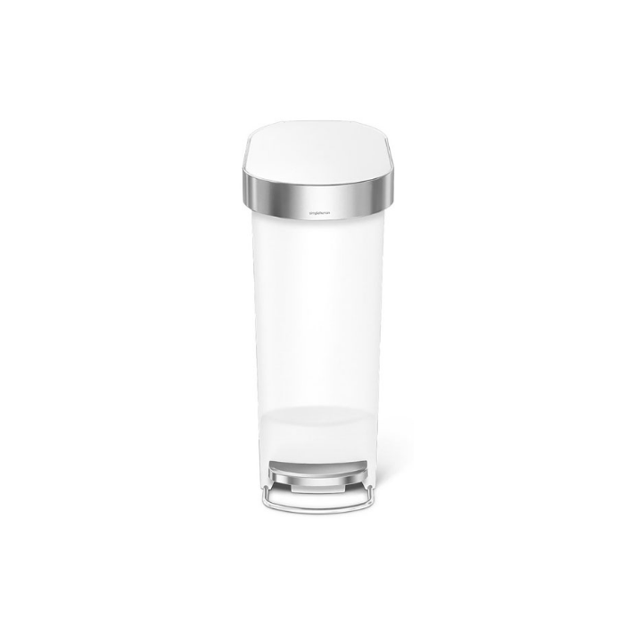 Simplehuman Sim, pedaalemmer, 40 liter, wit, VB 023632 - 2