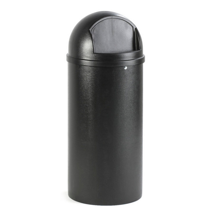 Rubbermaid Marshal, afvalbak, 57 liter, zwart, VB 008160 - 0