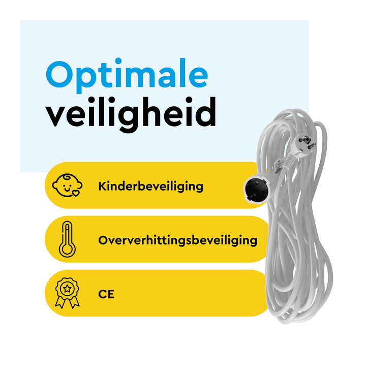 Verlengkabel brasq 30m wit(8742634) - 2