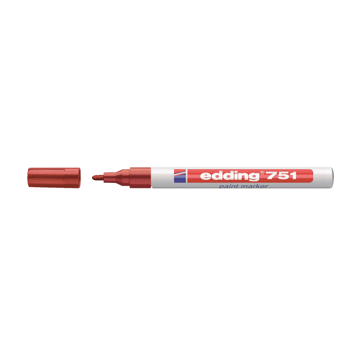 Viltstift edding 751 lak rond 2mm rood(841002) - 0