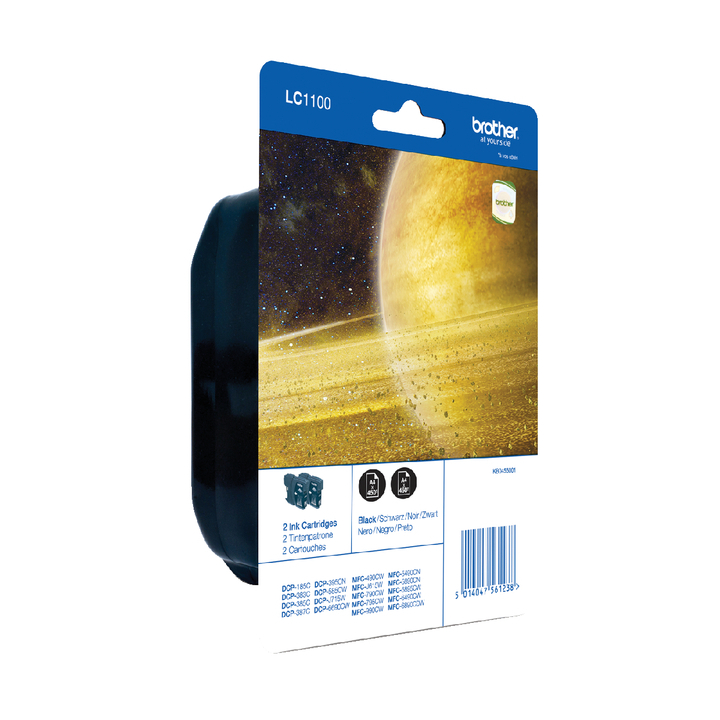 Inkcartridge brother lc-1100 duopack(lc-1100bkbp2) - 0