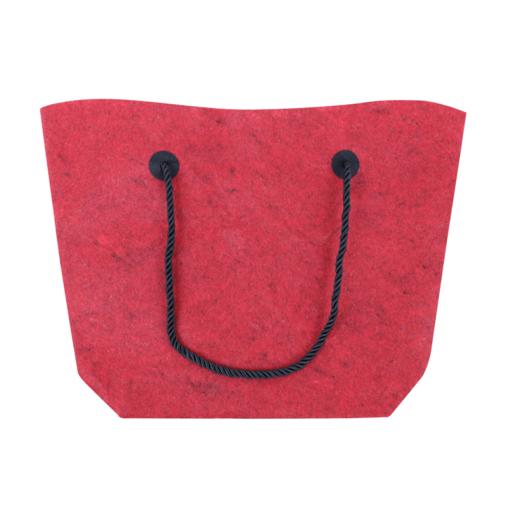 Strandtas, 37/47x33+2x4cm, vilt, bordeaux (50 stuks) - 0