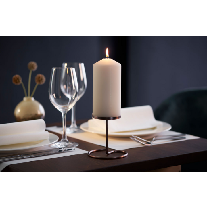Duni | LED-lamphouder | 100x100mm | Kandelaar Swirl Roestkleurig | 194596 (4 stuks) - 1