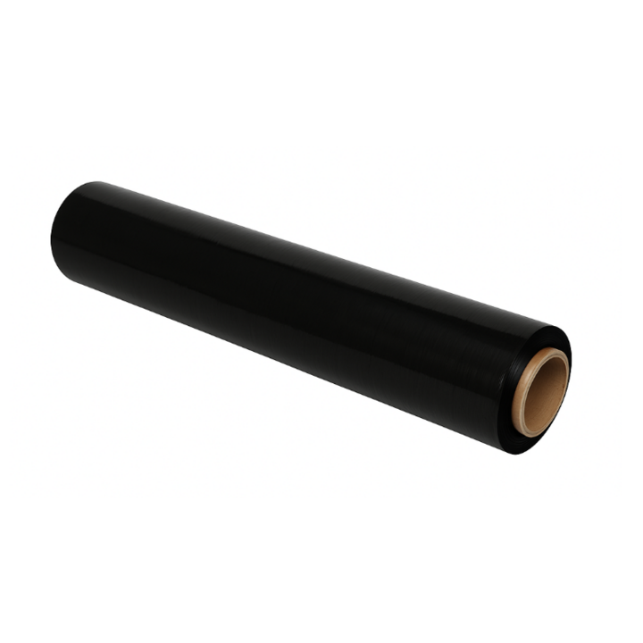 Wikkelfolie, 50cm x 300m, T20, zwart, handrol - 0