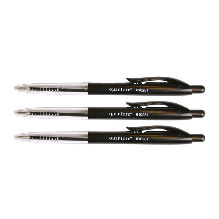 Balpen quantore retractable zwart - 0