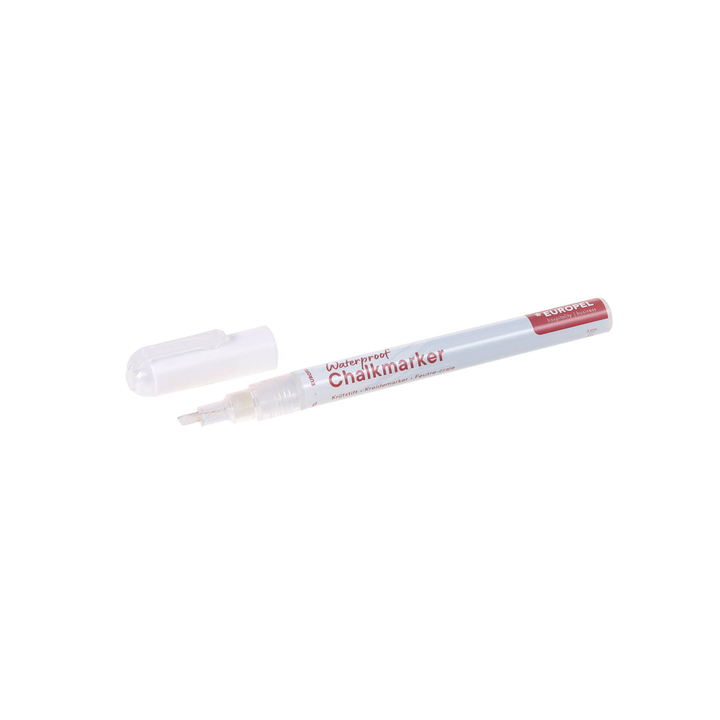 Krijtstift europel watervast 1-3mm wit(356515) - 1