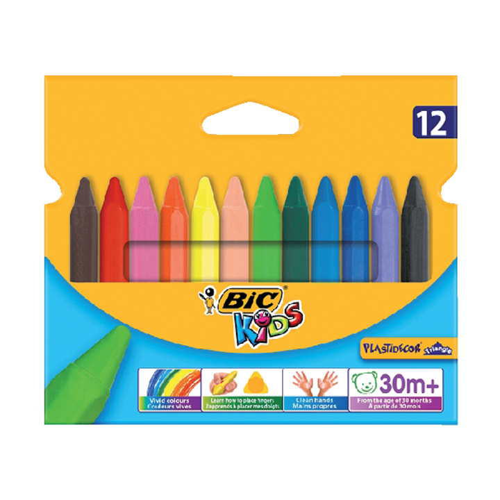 Kleurkrijt bic 857 plastidecor triangel - 0