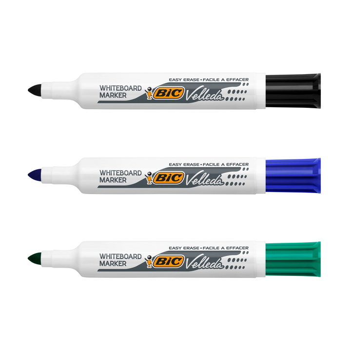 Viltstift bic 1711 whiteboard rond l zwart(9430311) - 1