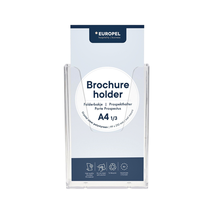 Folderhouder opus 2 wand 1/3 a4 transparant(350075) - 0