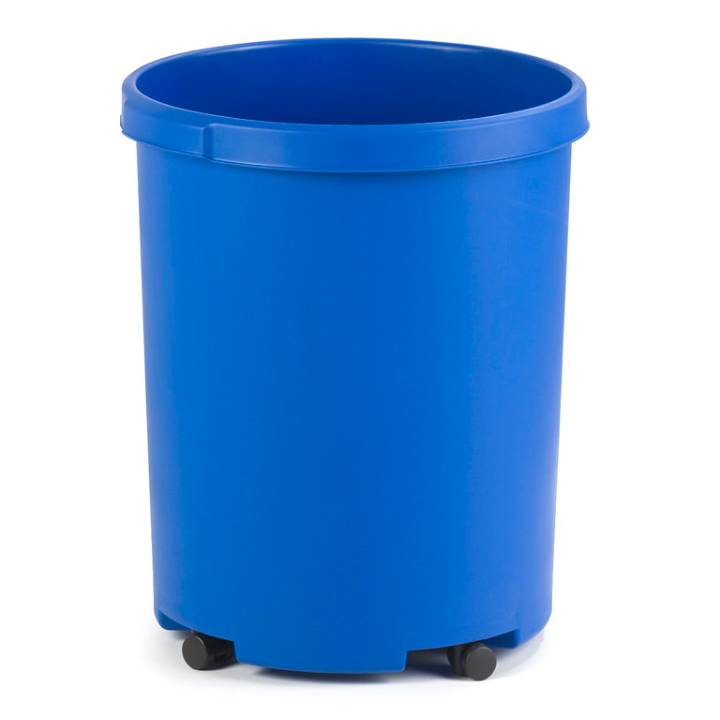 Kunststof papierbak, rond, 50 liter, blauw, VB 001836 - 1