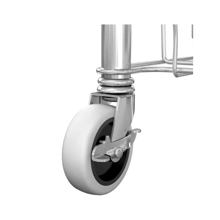 Rubbermaid Slim Jim, dubbele dolly, RVS, VB 227987 - 2