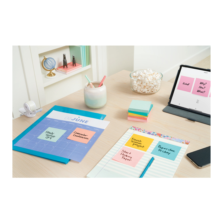 Memoblok 3m post-it 654 76x76mm beachside colour(654-6-bea) - 2