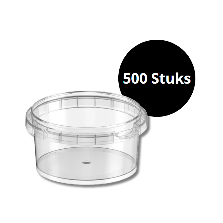 Ronde bakjes, verzegelbaar, Sc95, glashelder, 200ml (500 stuks) - 0