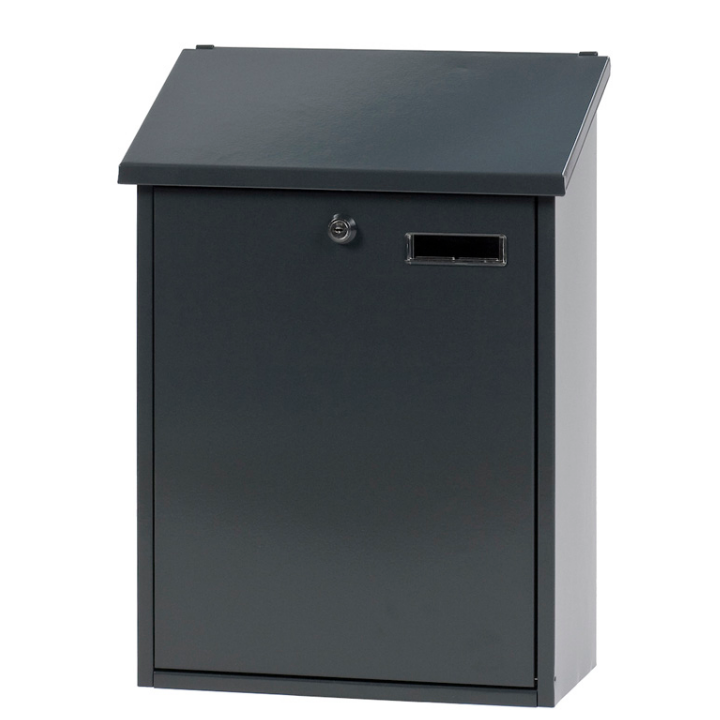 Wandbrievenbus Sebastian, 325x160x445 mm, antraciet, VB 440350 - 0