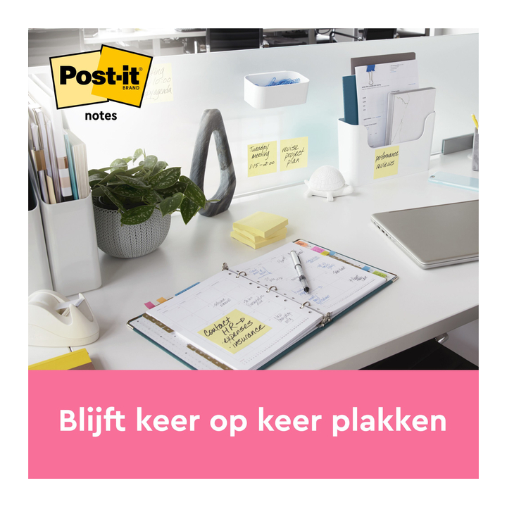 Memoblok 3m post-it 563 101x101mm geel(5635) - 2